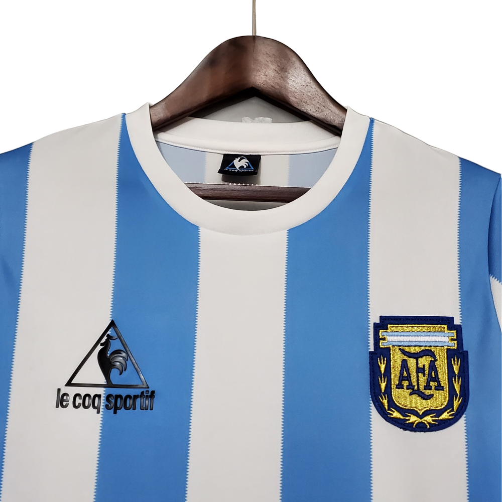 CAMISETA RETRO DE LOCAL ARGENTINA 'MARADONA 10' LEYENDAS 1986