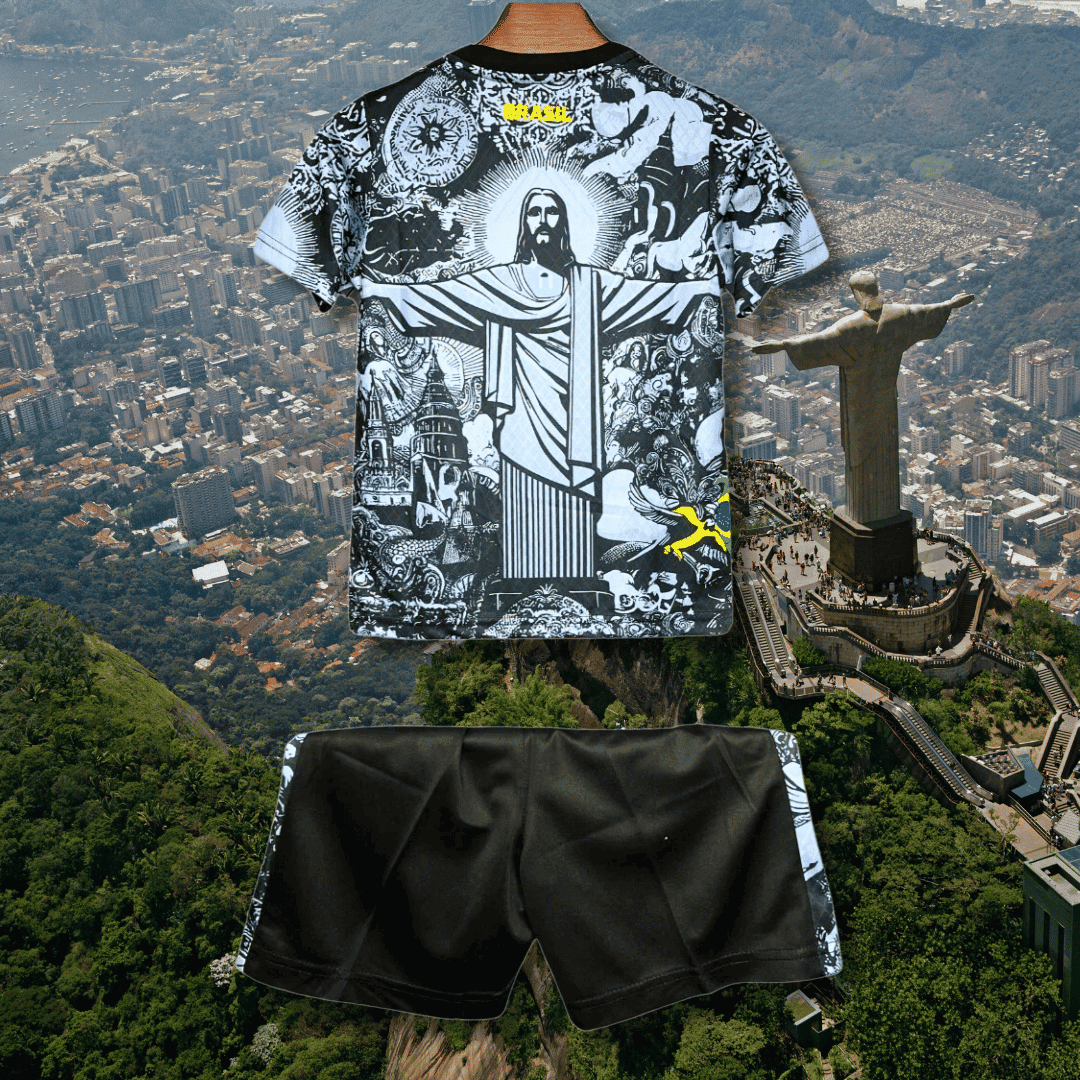 Brazil Jesus Kids Football Kit 24 25 - Special Edition Kids Football Kit