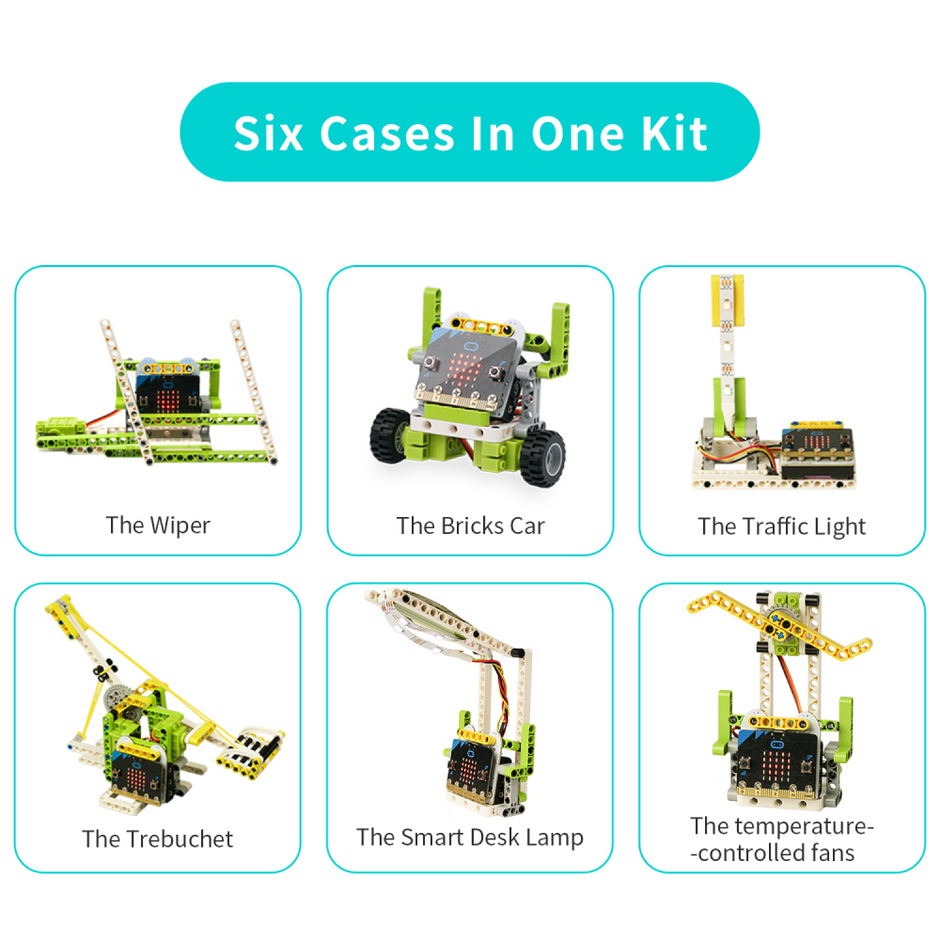 Kit di mattoncini da costruzione 6 in 1 per micro:bit