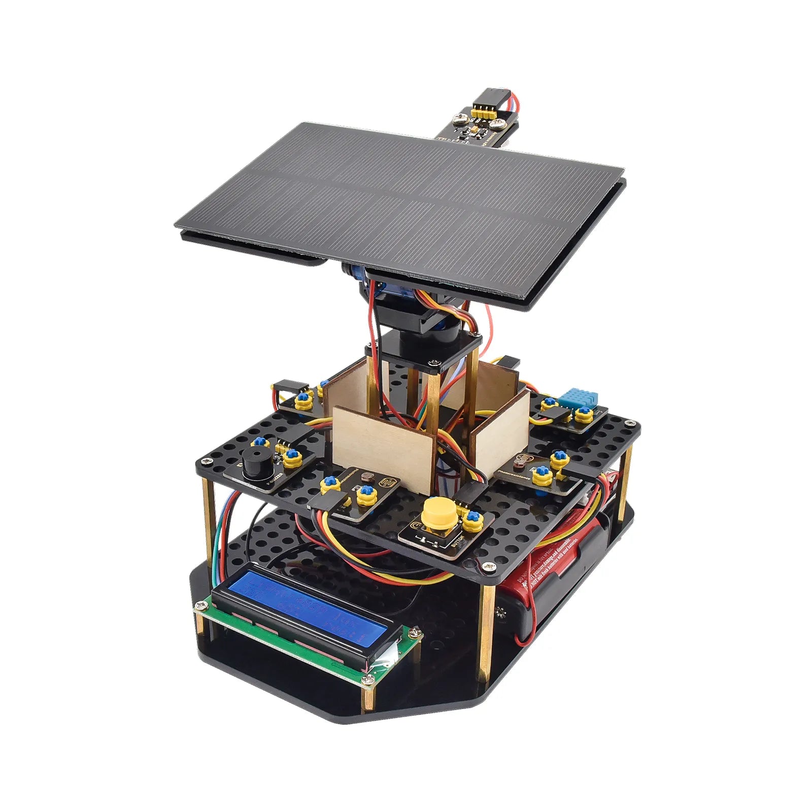 Kit di inseguitori solari fai da te con sensori e LCD