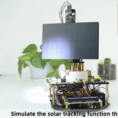Kit di inseguitori solari fai da te con sensori e LCD