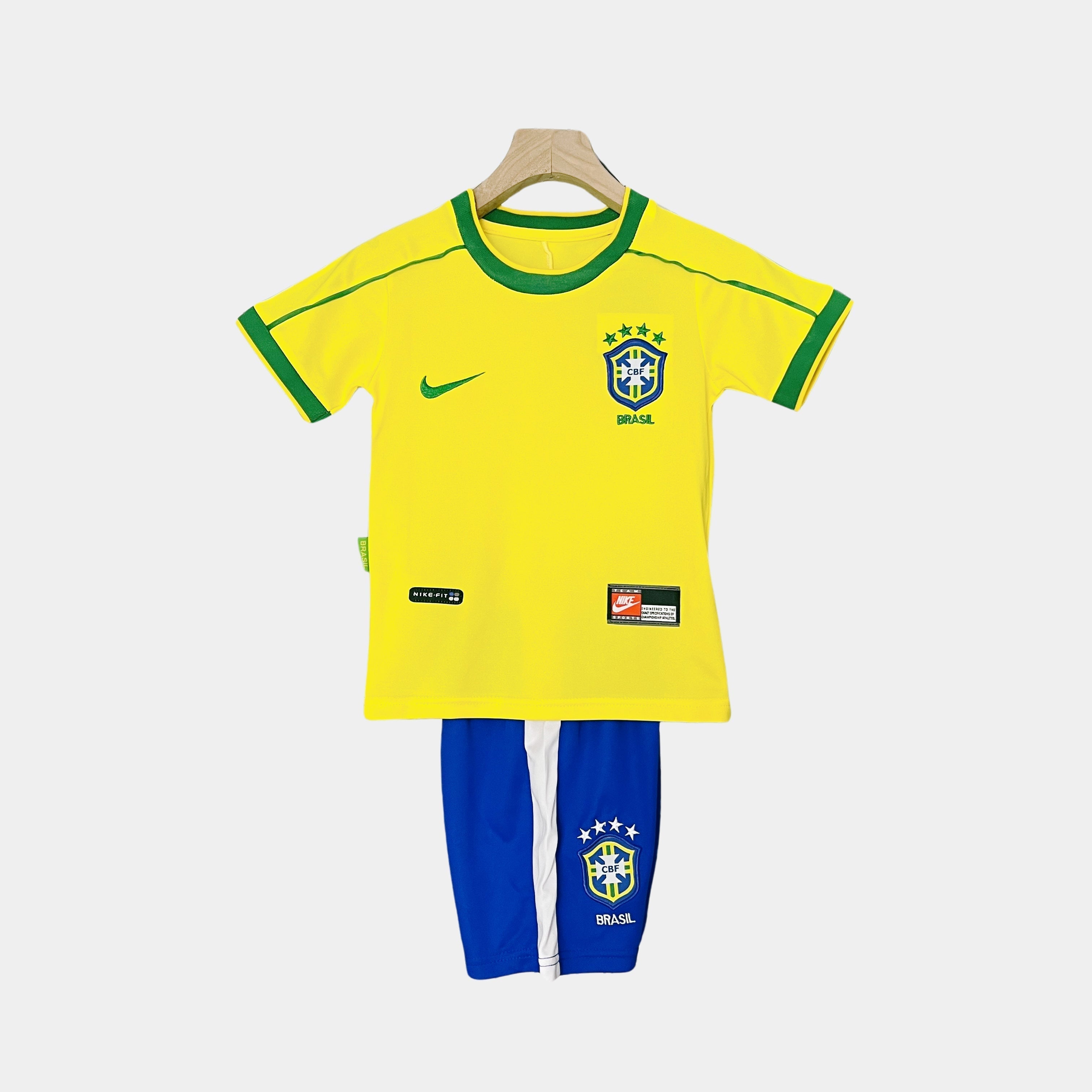 Retro Brasilien Kinder-Trikot WM 1998 Heimtrikot