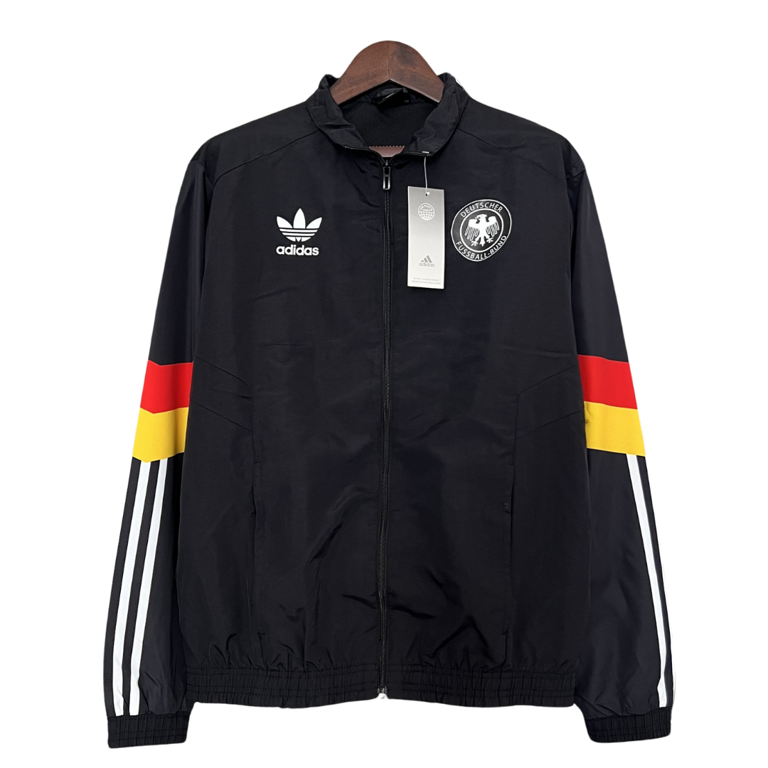 Chaqueta Rompevientos Retro Alemania - Negra