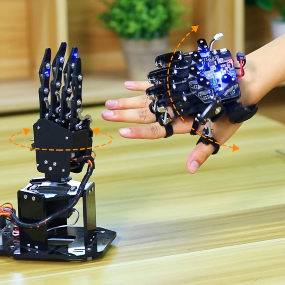 Guanto somatosensoriale senza fili per il controllo dei robot