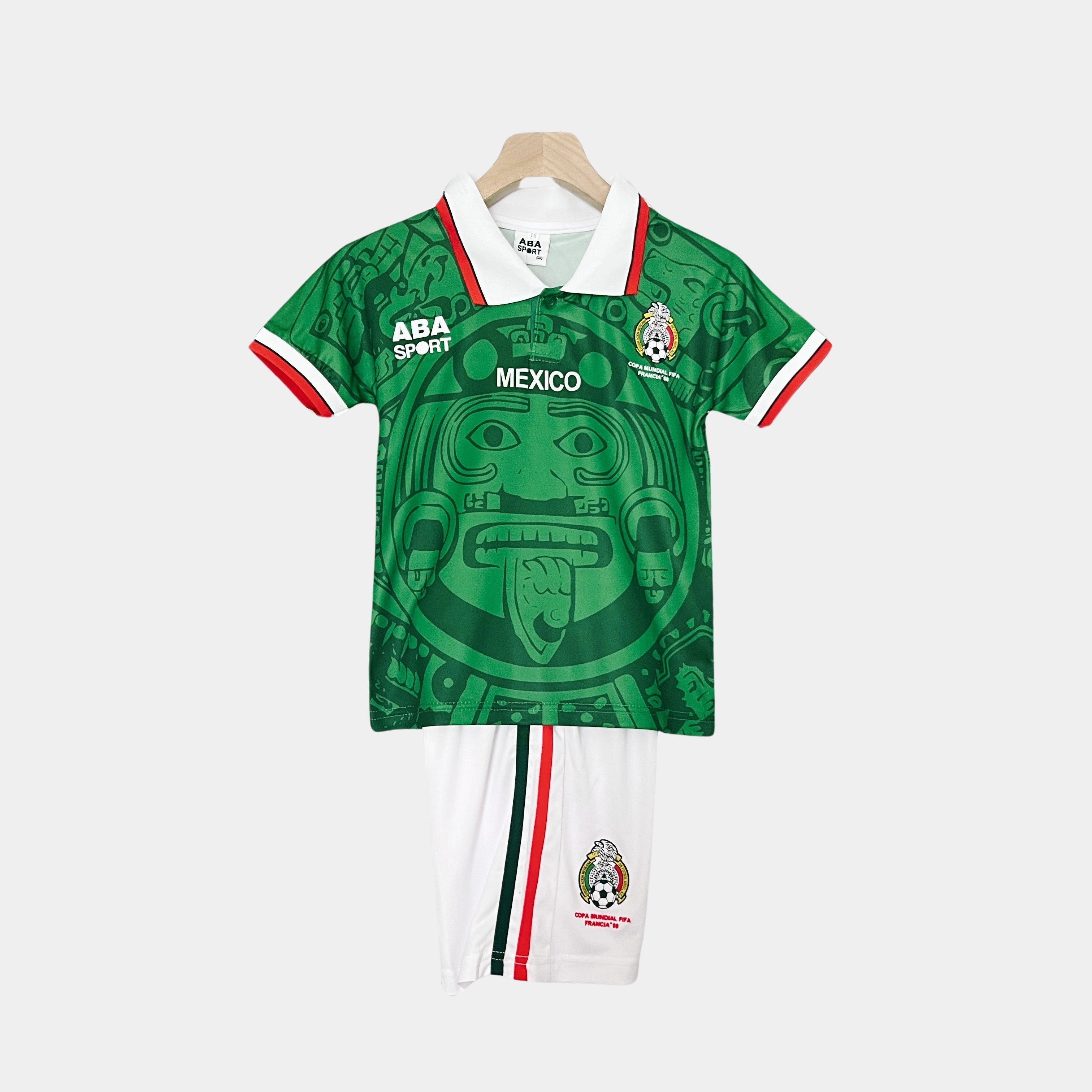 Retro Mexiko Kinder-Trikot WM 1998 Heimtrikot
