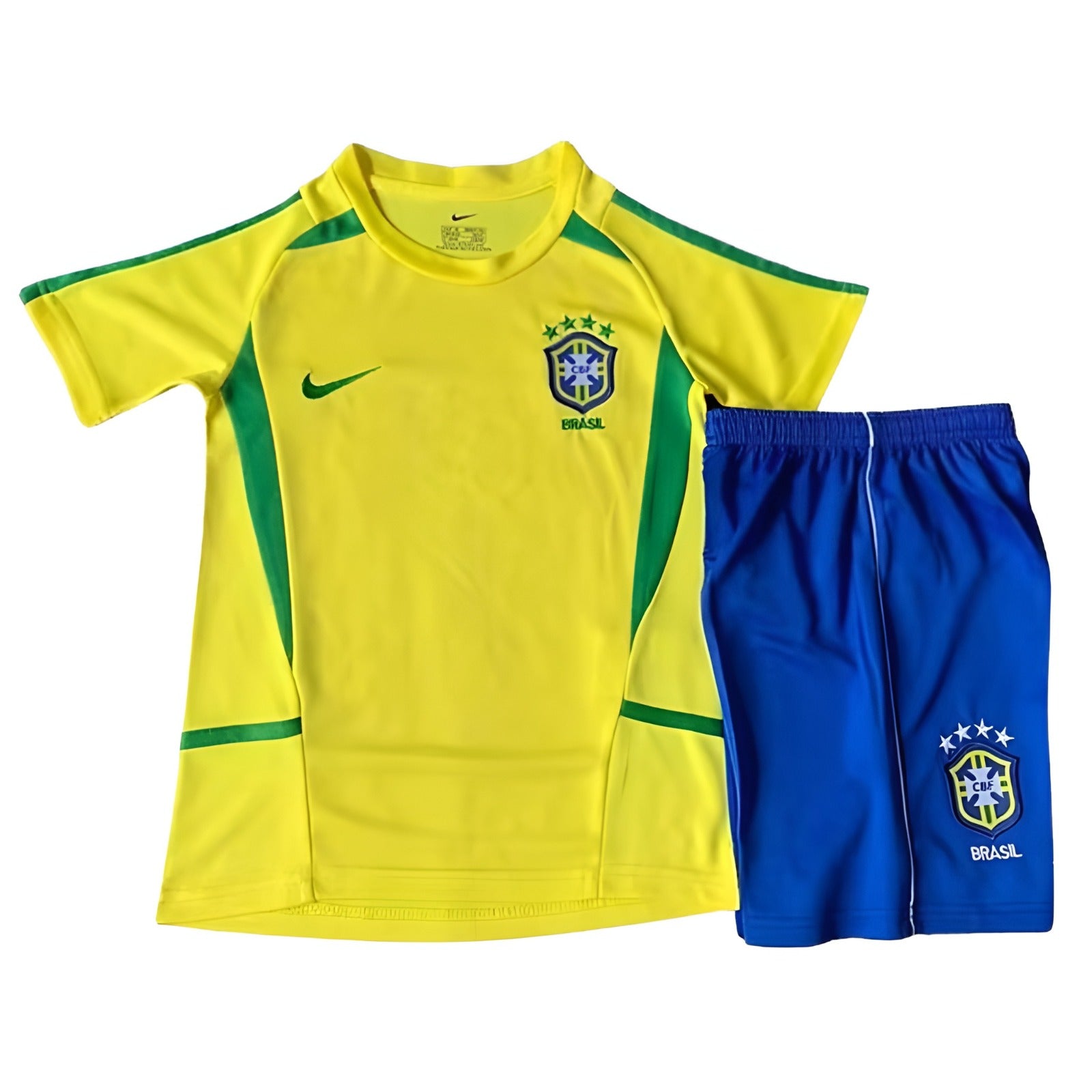 Retro Brasilien Heimtrikot für Kinder 2002 Fußballtrikot