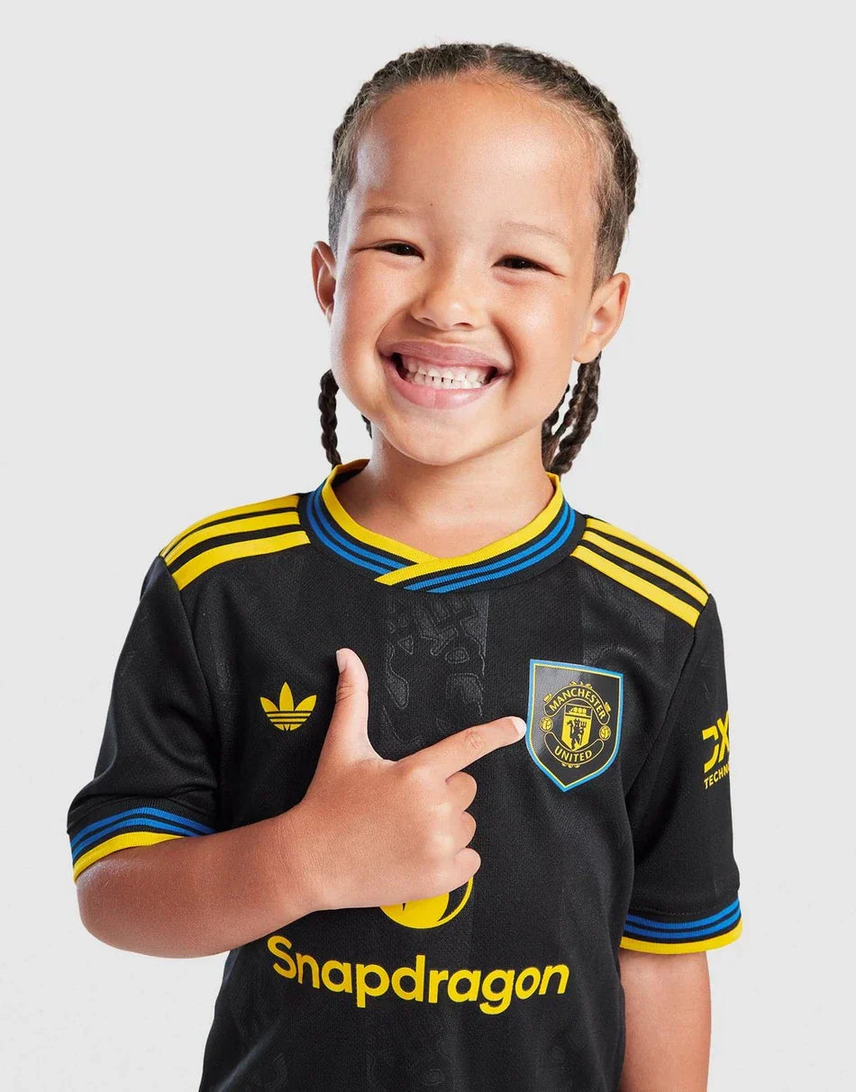 Manchester United Auswärtstrikot Mini-Kit für Kinder 2025/26
