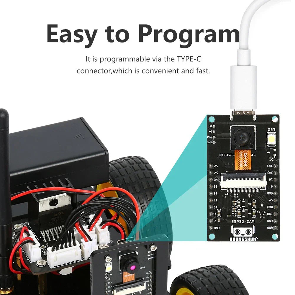 Kit auto robot con telecamera ESP32